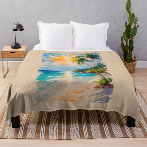 Item preview, Summer, sun, beach, impressionist paint designed and sold by lonelymoony.
