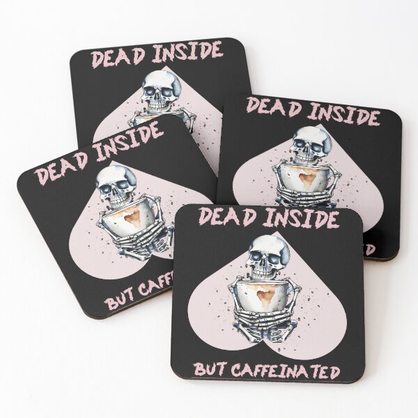 Item preview, Death Decaf Funny Gifts for Coffee Lover Dead Inside But Caffeinated Still Funny gifts for Halloween Skull Time  designed and sold by MatthewViews.