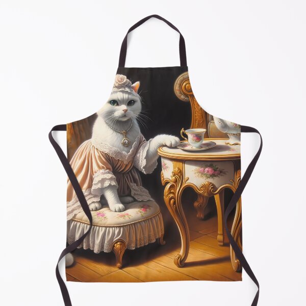 Item preview, Rococo Reverie: The White Cat's Tea Time Elegance designed and sold by DeenaDee.