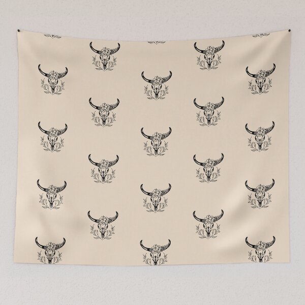 Item preview, Cow Skull with Flowers designed and sold by Seedcap7.