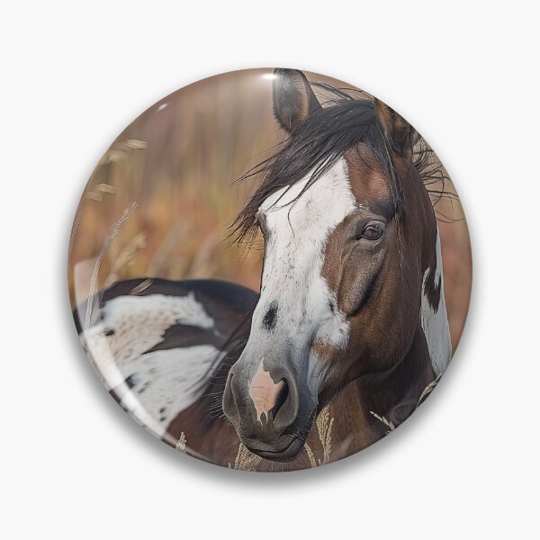 Item preview, Bay Pinto in Tall Grass designed and sold by Elisabeth Lucas.