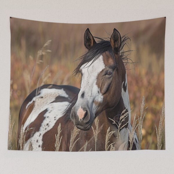Item preview, Bay Pinto in Tall Grass designed and sold by Elisabeth Lucas.