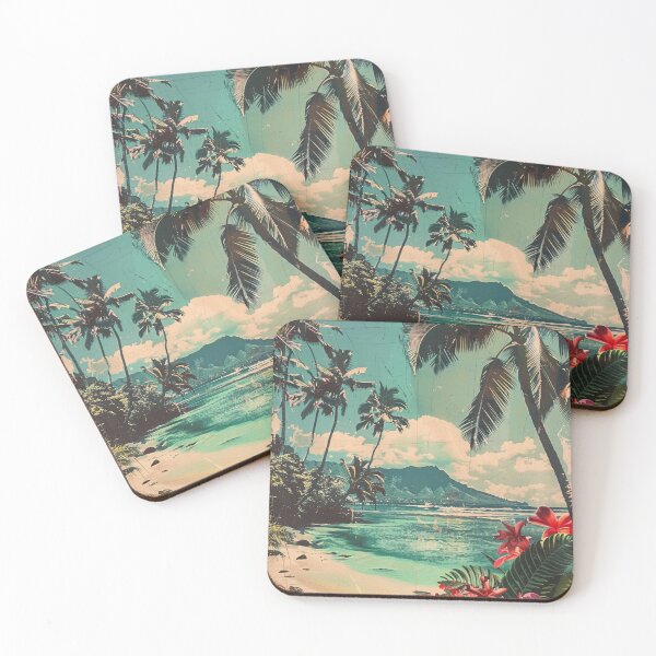 Item preview, Pacífico Hawaii verano playa flores vintage designed and sold by LVTFCOarts.