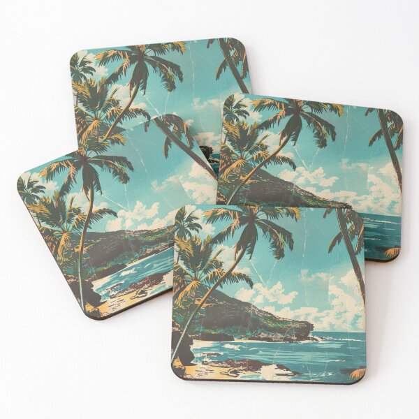 Item preview, Zen Hawaii Summer Beach Cove Afternoon Vintage designed and sold by LVTFCOarts.
