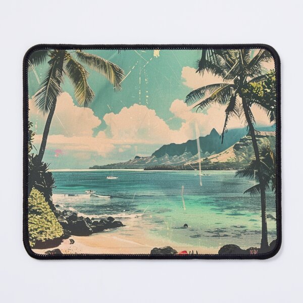 Item preview, Vintage Hawaii Flowers Beach Waves Kauai Island designed and sold by LVTFCOarts.