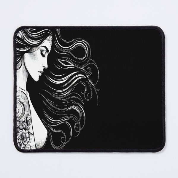 Item preview, Inked Goddess Flowing Hair Tasteful Tattoos designed and sold by FrequencyV.