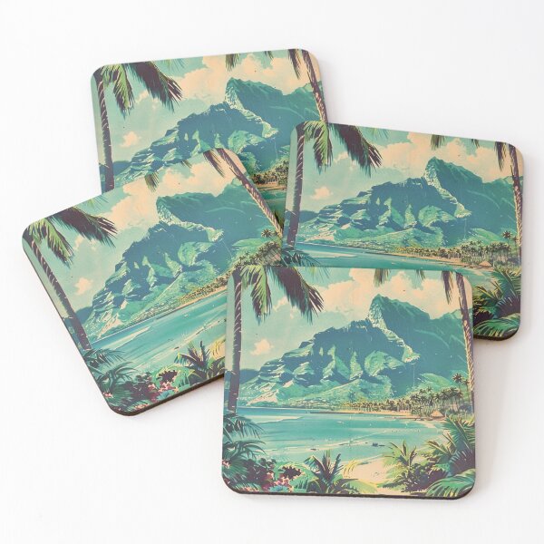 Item preview, Vintage Kauai Hawaii Mountain Beach View Art designed and sold by LVTFCOarts.