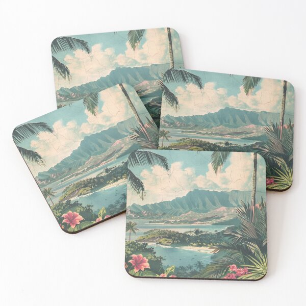 Item preview, Vintage Hawaii Kauai Flowers Mountain Aesthetic designed and sold by LVTFCOarts.