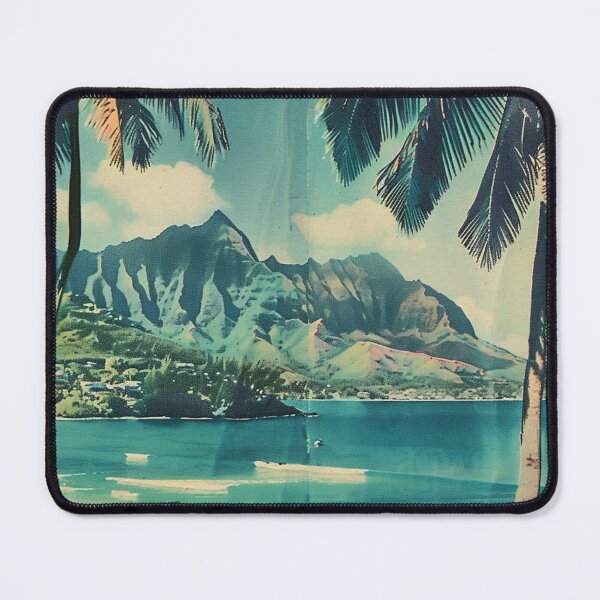 Item preview, Retro Vintage Hawaii Kauai Beach Cove Art designed and sold by LVTFCOarts.