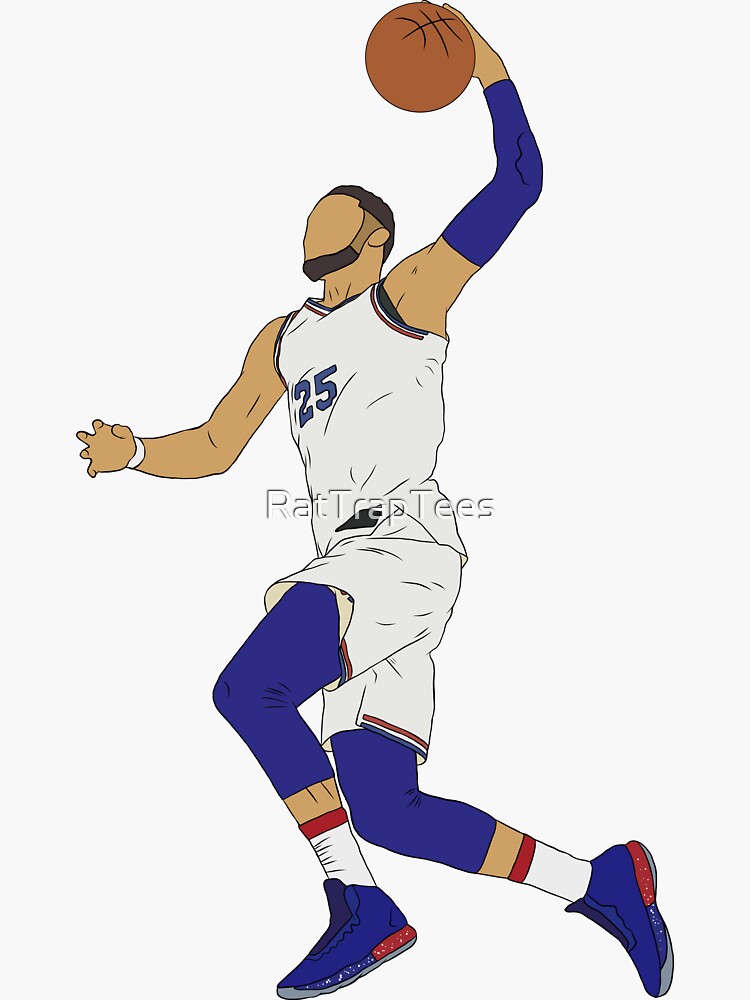 Ben Simmons Dunking Sticker for Sale by RatTrapTees