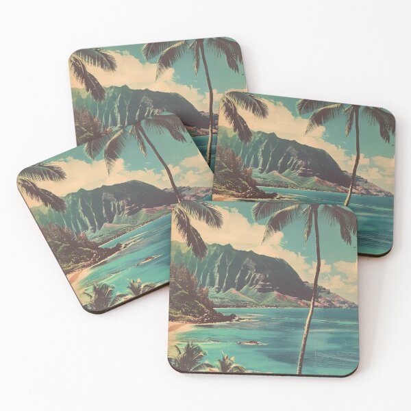Item preview, Vintage Hawaii Beach Flowers Ocean View Vibe designed and sold by LVTFCOarts.