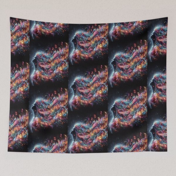 Item preview, Music Everywhere In Her Hair designed and sold by BrightrDayMusicArt.