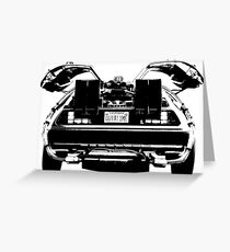 Delorean Time Machine Greeting Card