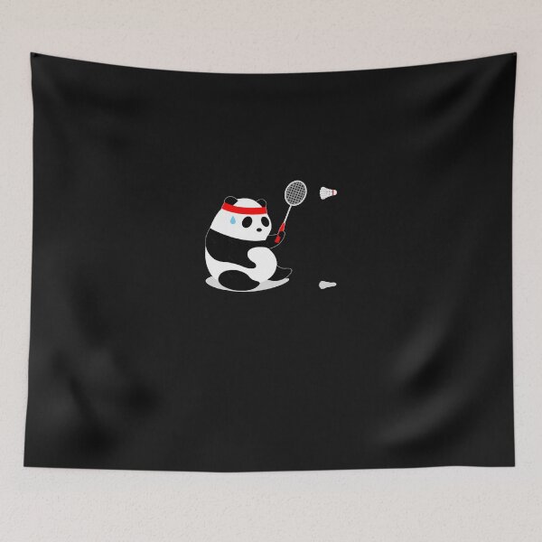 Item preview, Badminton Panda Getting Sweaty   designed and sold by KurtiReichel.