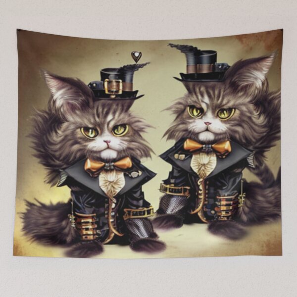 Item preview, Steampunk spooky cats designed and sold by Astralia.