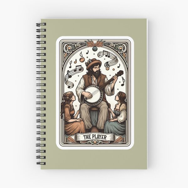 Item preview, Banjo Player Tarot Card The Player Musician designed and sold by DPlumDesign.