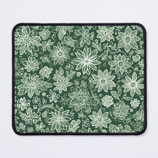 Item preview, Spring Serenity Green and White Floral Pattern designed and sold by Ninjakandy.