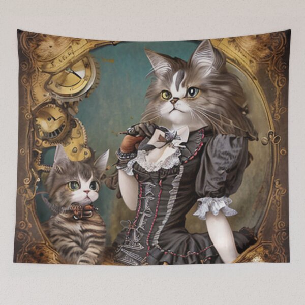 Item preview, Adorable steampunk cat mom designed and sold by Astralia.