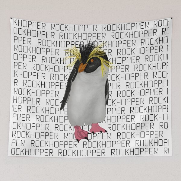 Item preview, Rockhopper Penguin Labeled designed and sold by ArtAndBliss.