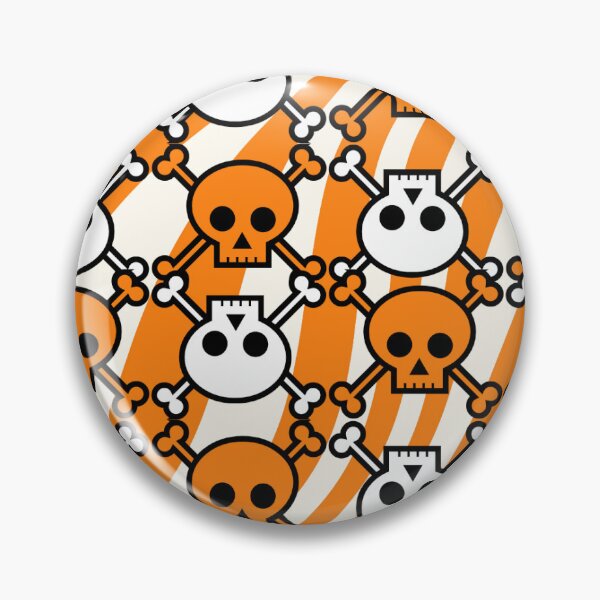 Item preview, Orange Skull Pattern designed and sold by DistractedDraws.
