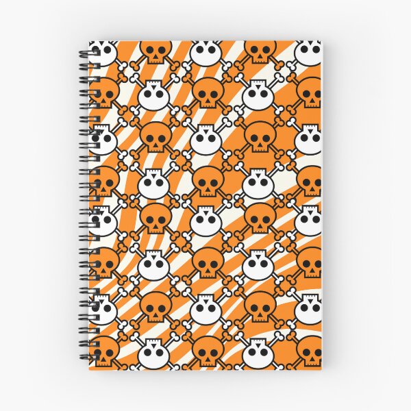 Item preview, Orange Skull Pattern designed and sold by DistractedDraws.