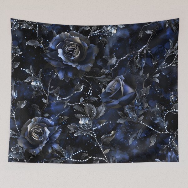 Item preview, Intricate floral design with filigree and indigo designed and sold by dcrc.