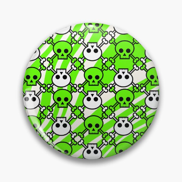 Item preview, Green Skull Pattern designed and sold by DistractedDraws.