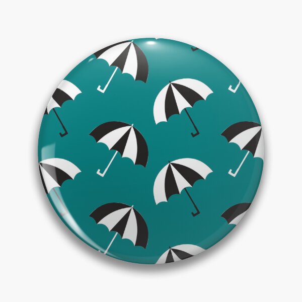 Item preview, B&W Umbrellas (teal) designed and sold by DistractedDraws.