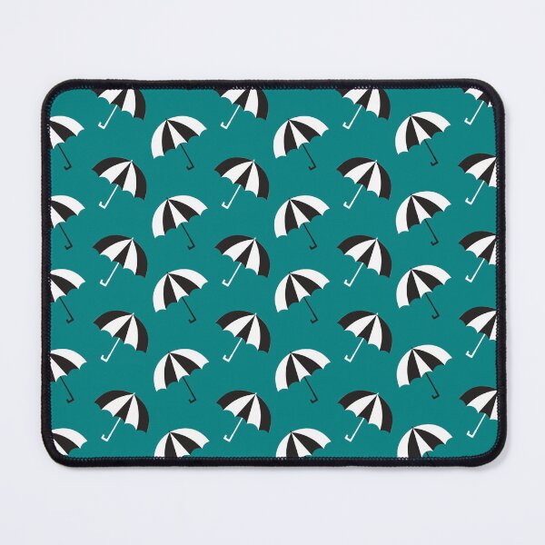 Item preview, B&W Umbrellas (teal) designed and sold by DistractedDraws.