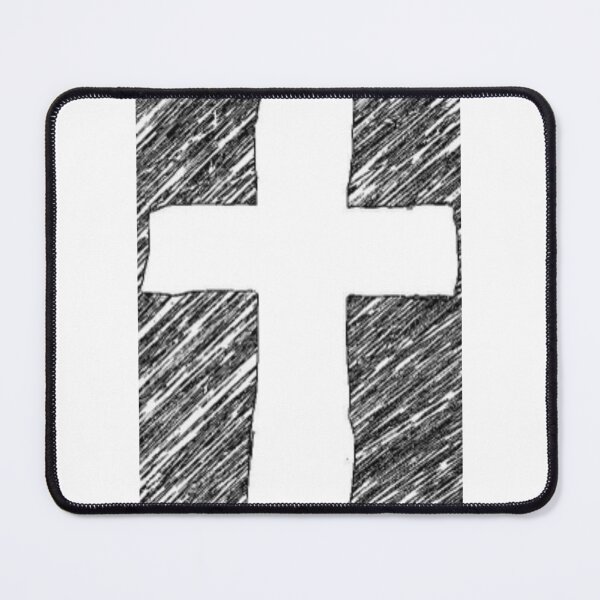 Item preview, Unit 713 White-Out Sketch Cross designed and sold by Unit713-Shop.