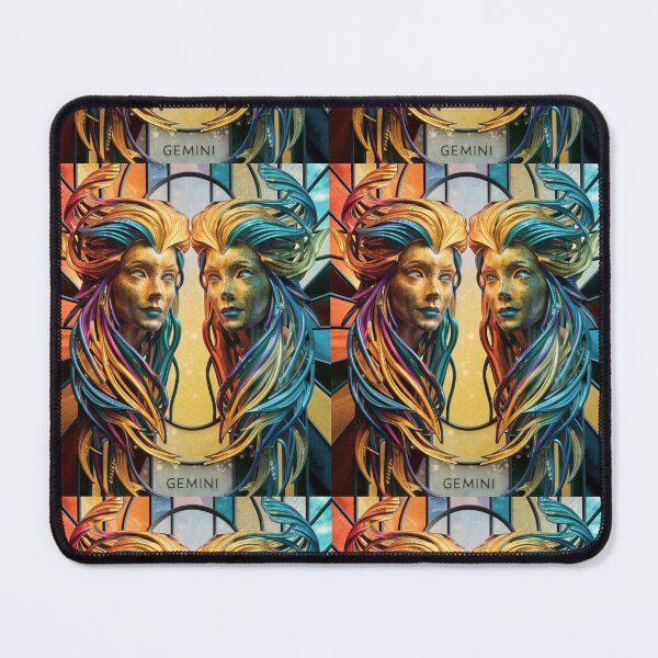 Item preview, Gemini Zodiac, stained glass designed and sold by ZodiacWonders.