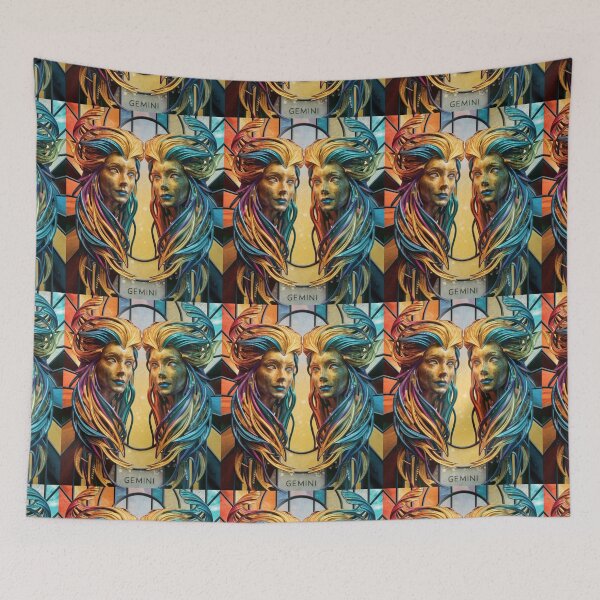 Item preview, Gemini Zodiac, stained glass designed and sold by ZodiacWonders.