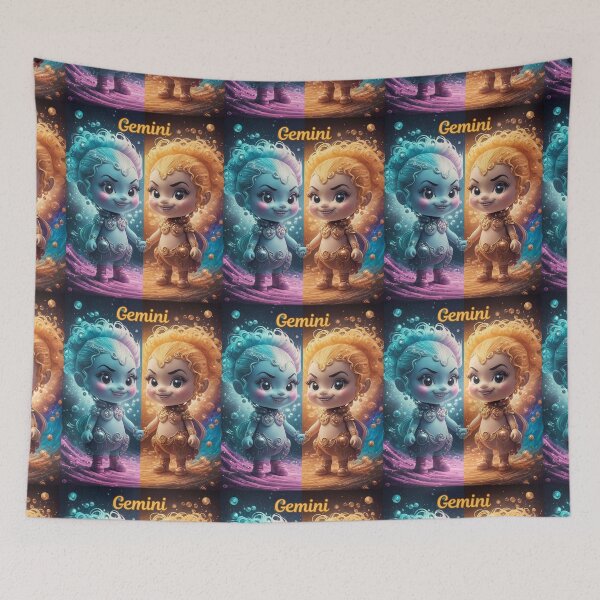 Item preview, Gemini Zodiac, whimsical gemini designed and sold by ZodiacWonders.