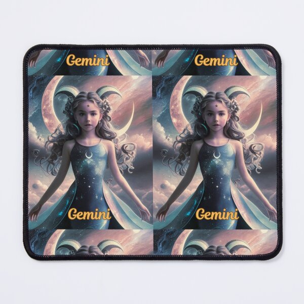Item preview, Gemini Zodiac, whimsical gemini, gemini girl, cosmic girl designed and sold by ZodiacWonders.
