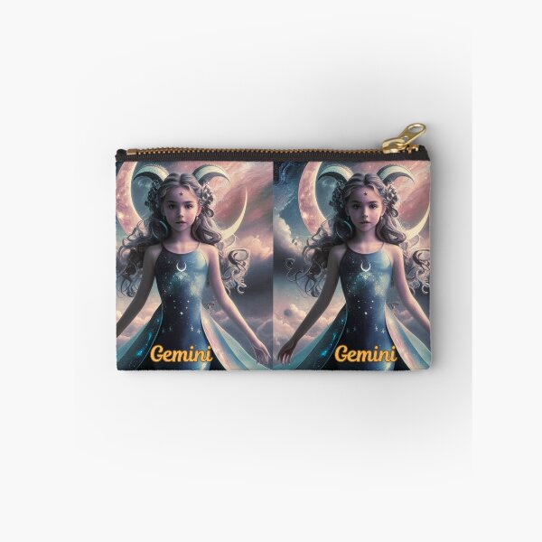 Item preview, Gemini Zodiac, whimsical gemini, gemini girl, cosmic girl designed and sold by ZodiacWonders.