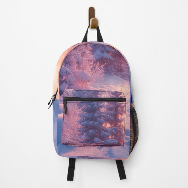 Item preview, Winter wonderland sunset light in the woods designed and sold by Art by Lilia.
