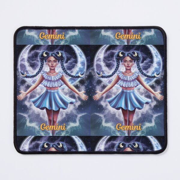Item preview, Gemini Zodiac, whimsical gemini, gemini girl, cosmic girl designed and sold by ZodiacWonders.