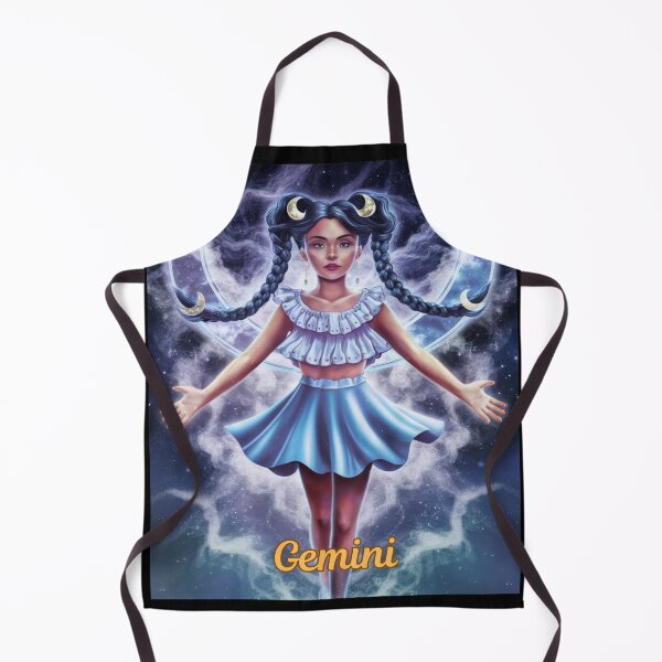 Item preview, Gemini Zodiac, whimsical gemini, gemini girl, cosmic girl designed and sold by ZodiacWonders.
