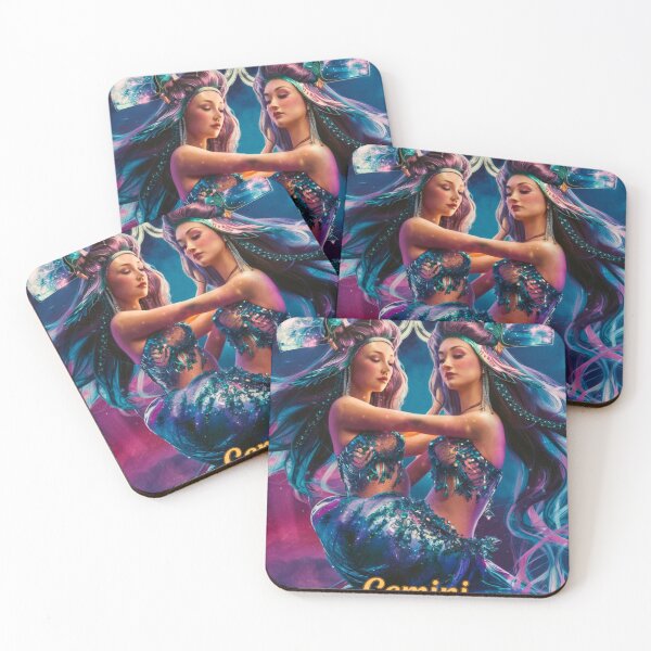 Item preview, Gemini Zodiac, whimsical gemini, gemini girl, cosmic girl designed and sold by ZodiacWonders.