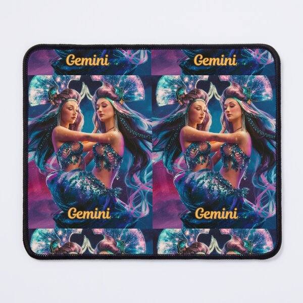 Item preview, Gemini Zodiac, whimsical gemini, gemini girl, cosmic girl designed and sold by ZodiacWonders.