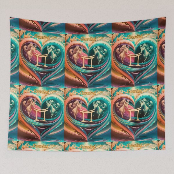 Item preview, Gemini Zodiac, heart shape designed and sold by ZodiacWonders.
