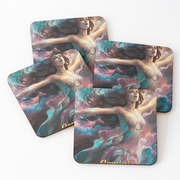 Item preview, Gemini Zodiac, whimsical gemini, gemini girl, cosmic girl designed and sold by ZodiacWonders.