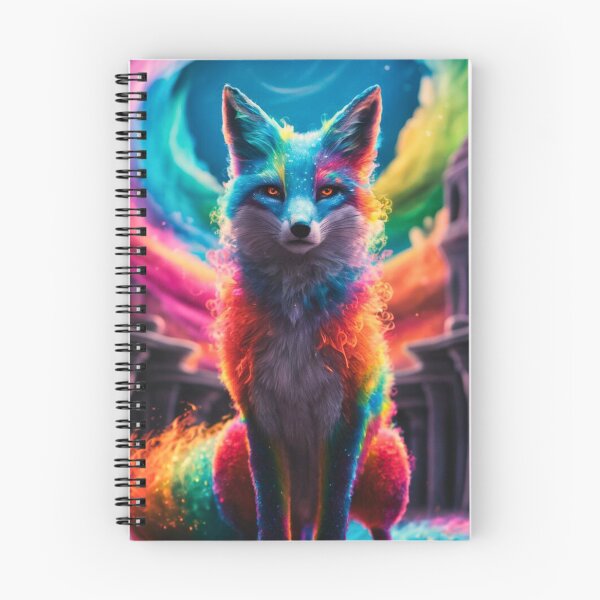 Item preview, Fox Portrait. colorful fox, rainbow fox designed and sold by FoxVibes.
