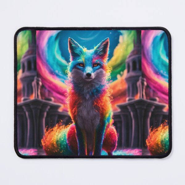 Item preview, Fox Portrait. colorful fox, rainbow fox designed and sold by FoxVibes.