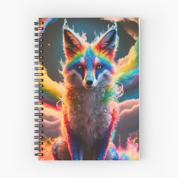 Item preview, Fox Portrait. colorful fox, rainbow fox designed and sold by FoxVibes.