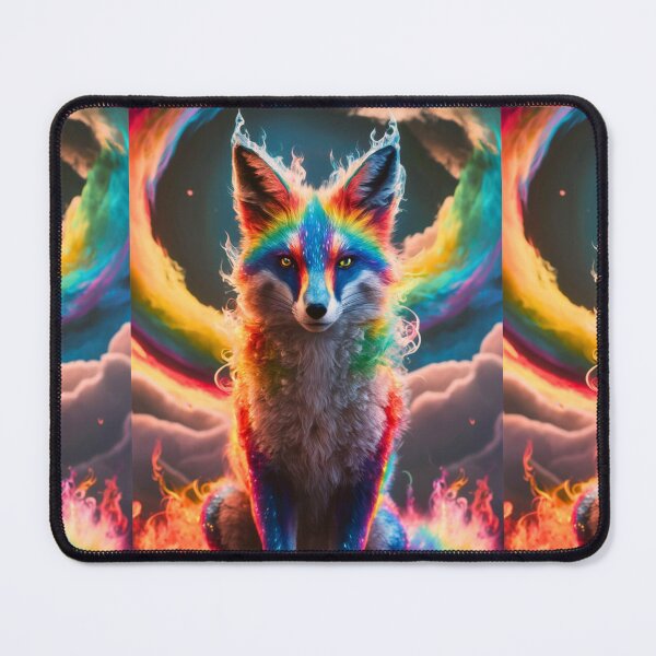 Item preview, Fox Portrait. colorful fox, rainbow fox designed and sold by FoxVibes.