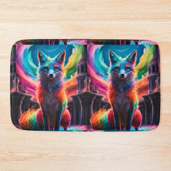 Item preview, Fox Portrait. colorful fox, rainbow fox designed and sold by FoxVibes.