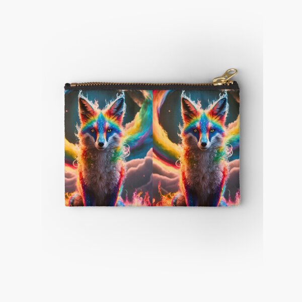 Artikelvorschau, Fuchsporträt. bunter Fuchs, Regenbogenfuchs entworfen und verkauft von FoxVibes.