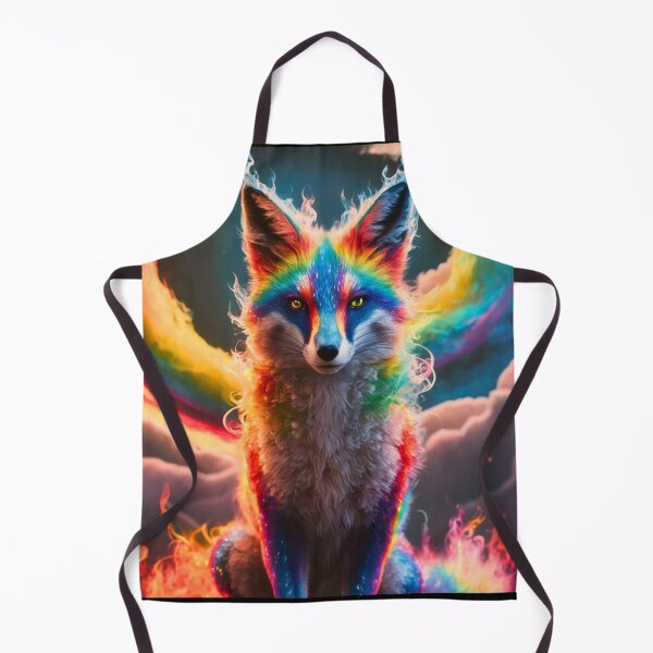 Item preview, Fox Portrait. colorful fox, rainbow fox designed and sold by FoxVibes.