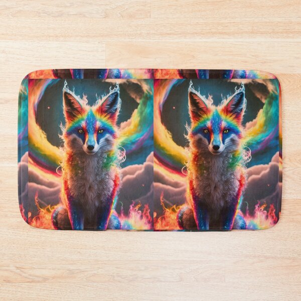 Item preview, Fox Portrait. colorful fox, rainbow fox designed and sold by FoxVibes.